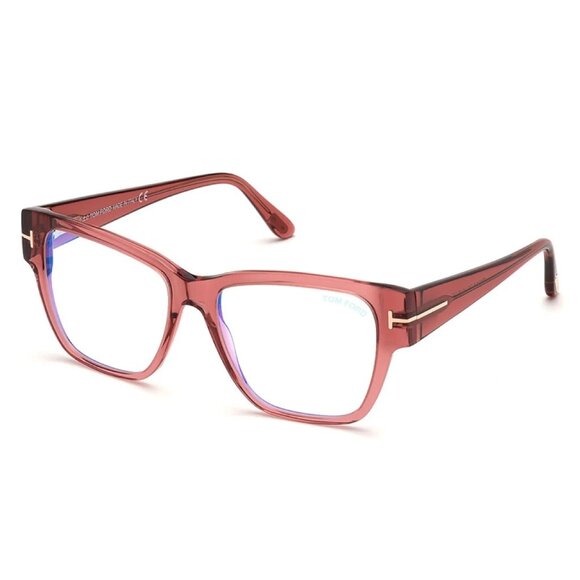 NEW TOM FORD FT5745-B/S 072 EYEGLASSES TF5745-B 072 ROSE WOMEN SQUARE EYEWEAR - Picture 1 of 3